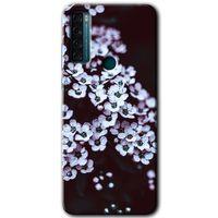 TCL 20 SE Kılıf HD Desen Baskılı Arka Kapak - Beyaz Çiçek
