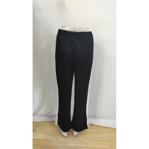 Kadın Yüksek Bel Yan şerit Detaylı Yırtmaçlı Viskon Iki Iplik Pantolon