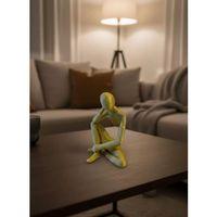 Minimal Sarı İnsan Figürü Biblo Ev Ve Ofis Dekoru