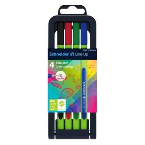 Schneider Fineliner Kalem Seti 0,4Mm Renkli Kalem 4Lü