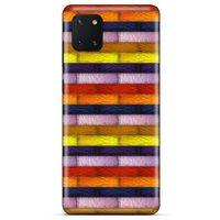 Huawei Y5P Kılıf Patchwork (30) Silicone Case Şeker Pembe Sarı
