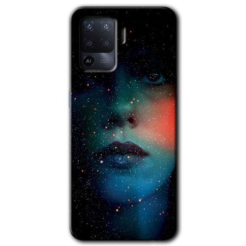 Potkal Hediye Fabrikası Oppo Reno 5 Lite Kılıf HD Baskılı Desen + Hayalet Cam Yandan Görünmez