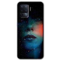 Potkal Hediye Fabrikası Oppo Reno 5 Lite Kılıf HD Baskılı Desen + Hayalet Cam Yandan Görünmez