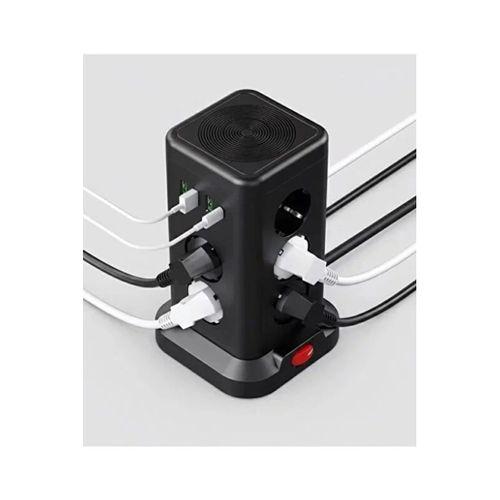 Wp711 Akım Korumalı Priz Kablosuz Şarj İstasyonu 11x Soket 3x Usb 1xtype-c Kablolu Grup Priz