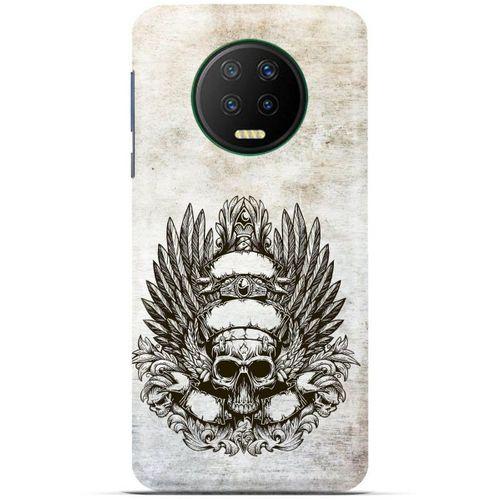 Lopard İnfinix Note 7 Uyumlu Kılıf Tattoo's (6) Silikon Kılıf Siyah Gri