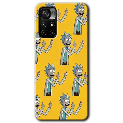 Xiaomi Redmi Note 11T HD Baskılı Kılıf + 9D Tam Ekran Koruyucu - Rick Felsefesi