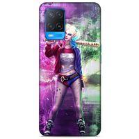 Oppo A54 4G Uyumlu Kılıf Harley Quinn (30) Silicone Case Koyu kahverengi