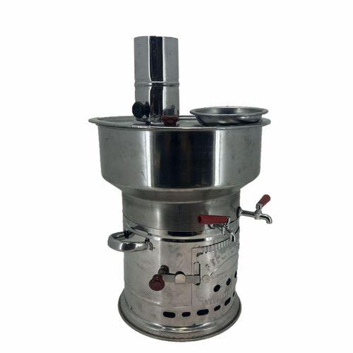 Paslanmaz Çelik 7 litre Çift Hazneli Semaver