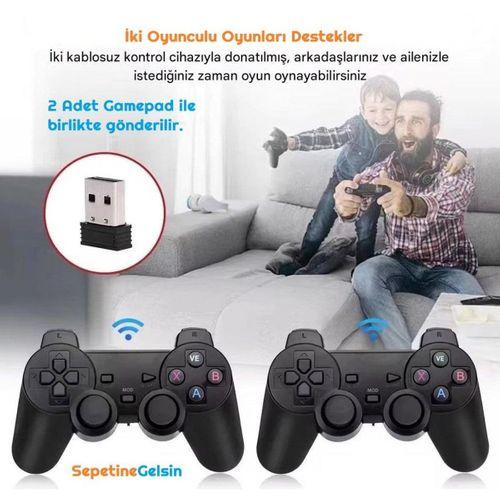 Sepetinegelsin X2 Plus Game Stick, Retro Atari, Hd Video Oyun Konsolu, 3D Retro Oyun, Dahili 30000 Oyun