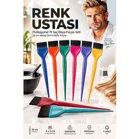 Profesyonel 7li Saç Boya Fırçası Seti 24 cm Balyaj Omre Röfle Fırçası 723621