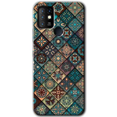 İnfinix Hot 10 Kılıf HD Desen Baskılı Arka Kapak - Mandala Desen
