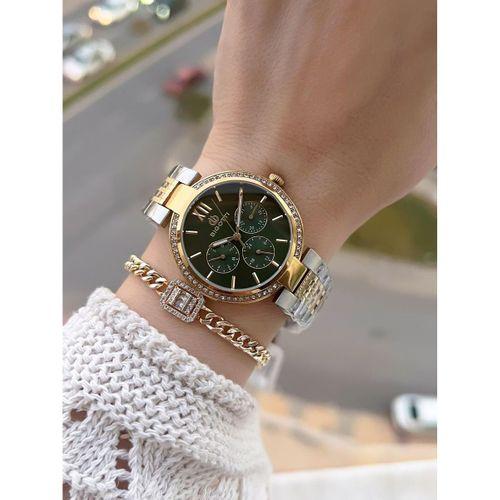 Bigotti Çelik Kordon 2 Yıl Garantili 3 Atm Suya Dayanıklı Spor Kadın Kol Saati+Bileklik YBG.10661.4