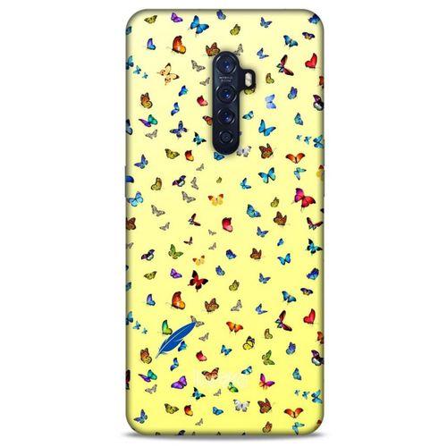 Oppo Reno 2 Kılıf Kelebek Etkisi (14) Lansman Kılıf Kırmızı Krem