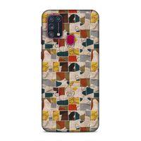 Samsung Galaxy M31 Uyumlu Kılıf Romans (9) Kılıf Sarı Lacivert