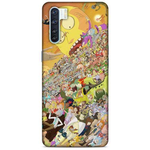 Oppo A91 Uyumlu Kılıf Rick And Morty (37) Silicone Cover Slick Morty