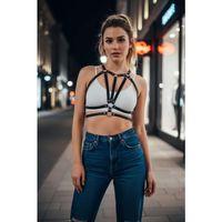 Siyah Kadın Kemer Suni Deri Halka Detaylı Çoklu Bant - Brf114