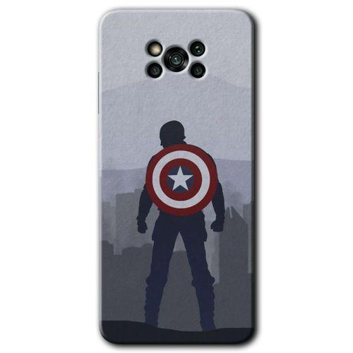 Poco x3 NFC Kılıf Baskılı Arka Kapak - Captain Avenger +Tam Ekran Koruyucu