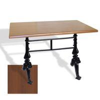 Dockers Çipa 3001 Döküm Ayak Masa 70x120 cm - (Werzalit, Wermodin ve Allzalit Tabla) - Koyu Ahşap