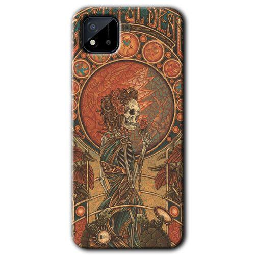 Realme C11 Kılıf HD Desen Baskılı Arka Kapak - İskelet Aşk + Kırılmaz Cam