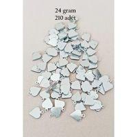 Oya Abiye Bileklik Kolye Pleksi Metalik Plastik Pul Gümüş Renk 24 gram 210 adet - BNC590