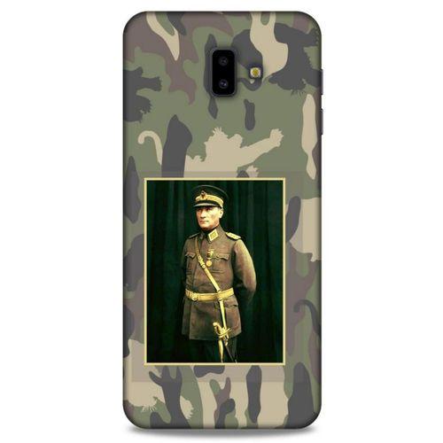 Samsung Galaxy J6 Plus Kılıf Atatürk (13) Silikon Kap Kamuflaj