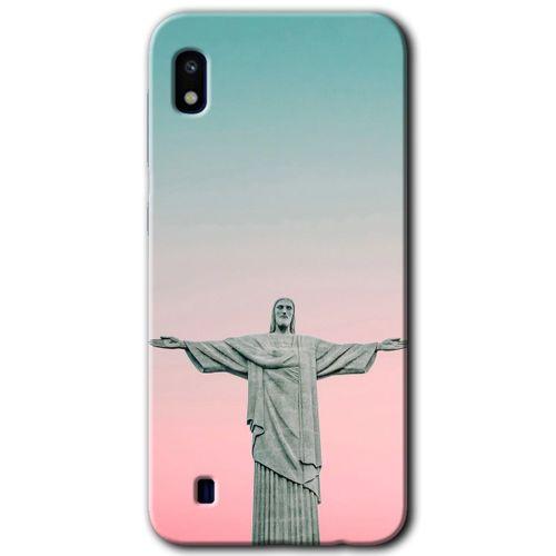 MRCİLETİSİM Samsung Galaxy A10 Kılıf HD Desen Baskılı Arka Kapak + Temperli Cam - Rio