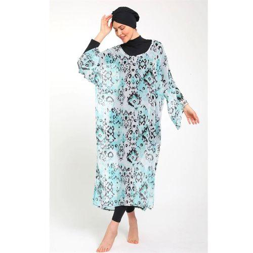 Desenli Şifon Pareo - Plaj Elbisesi Chlly