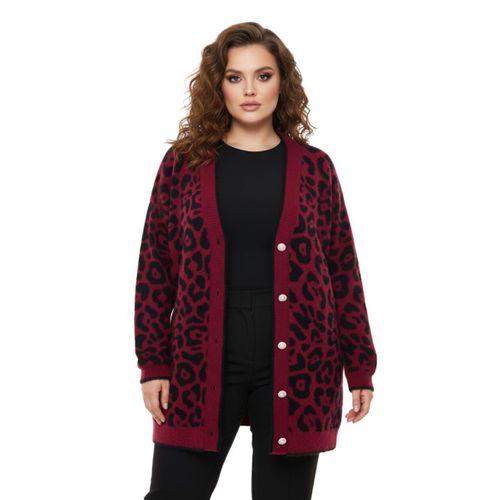 Kadın Leopar Desen Hırka 101002 BGL-ST04079