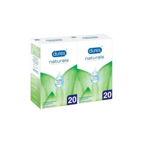 Naturals 40'lı Doğal Kayganlaştırıcılı İnce Prezervatif