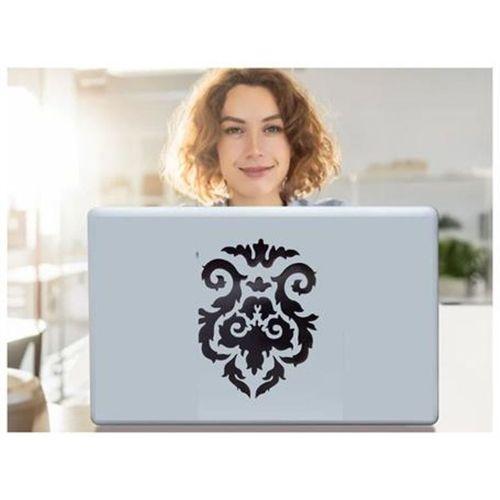 2 Adet Defter Sticker,Laptop Sticker  Siyah Çiçekli Pvc 48X33X0,5Cm