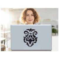 2 Adet Defter Sticker,Laptop Sticker  Siyah Çiçekli Pvc 48X33X0,5Cm