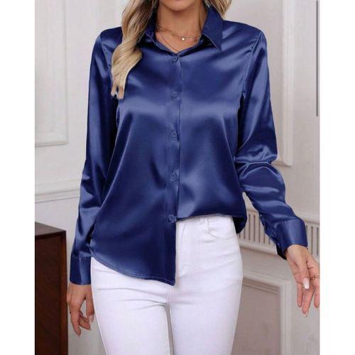 Kadın Uzun Kollu Saten Gömlek