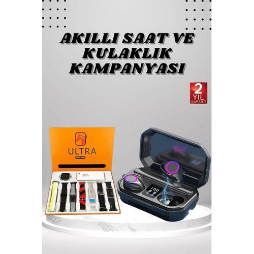 Yeni Nesil Akıllı Saat Ve Bluetooth Kulaklık Kampanyası Dijital Göstergeli Powerbankli