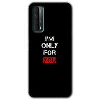 MRCİLETİSİM Huawei P Smart 2021 Kılıf Baskılı Kapak - For You +Tam Kaplayan Mat Seramik