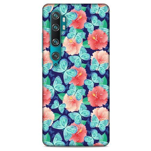 Xiaomi Mi Cc9 Pro Kılıf Kelebek Etkisi (24) Darbe Emici Kılıf Yeşil Beyaz