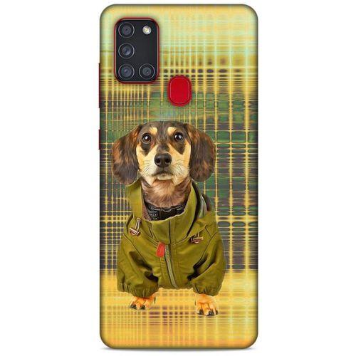 Samsung Galaxy A21s Kılıf Köpek Kıyafetleri (35) Fit Design Kılıf Beagle Palto