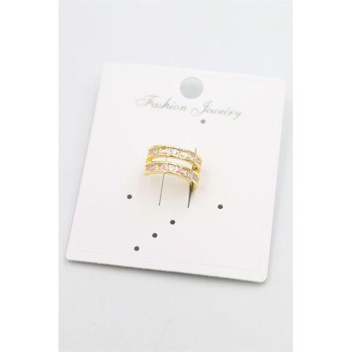 Taşlı Kıkırdak Küpe - Altın