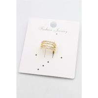 Taşlı Kıkırdak Küpe - Altın