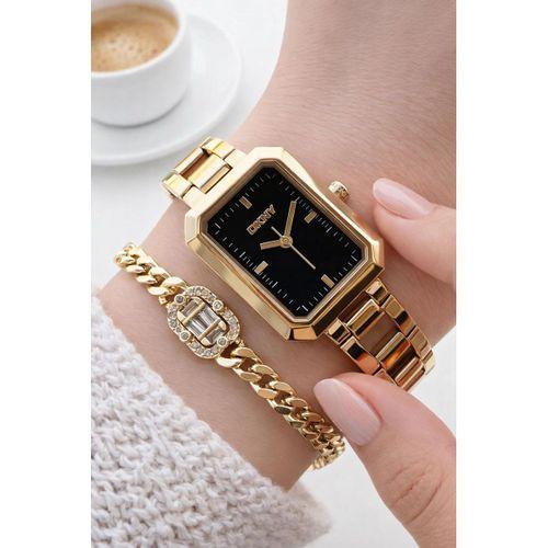 DKNY 2 Yıl Garantili 3 Atm Suya Dayanıklı Kararma Renk Atma Yapmaz Kadın Kol Saati+Bileklik DL009.15