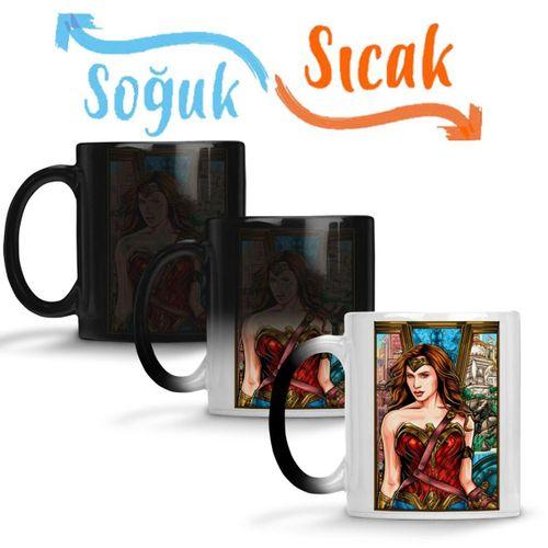 Wonder Woman Sihirli Kupa Bardak Porselen