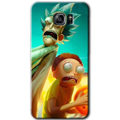 MRCİLETİSİM MRCİLETİSİM Samsung Galaxy Note 5 Kılıf HD Desen Baskılı Arka Kapak + Temperli Cam - Rick Morty