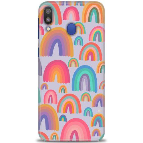 Samsung Galaxy M20 Kılıf HD Baskılı Kılıf - Gökkuşakları + Tam Ekran Koruyucu