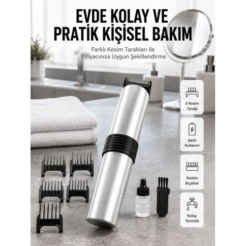 Yeni Nesil Profesyonel Saç Sakal Tıraş Makinesi Ayarlanabilir 4 Taraklı