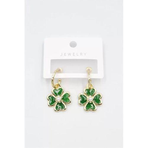 Çiçek Küpe - Yeşil