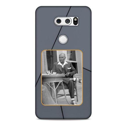 LG K40S Kılıf Atatürk (31) TPU Kılıf Koyu Gri