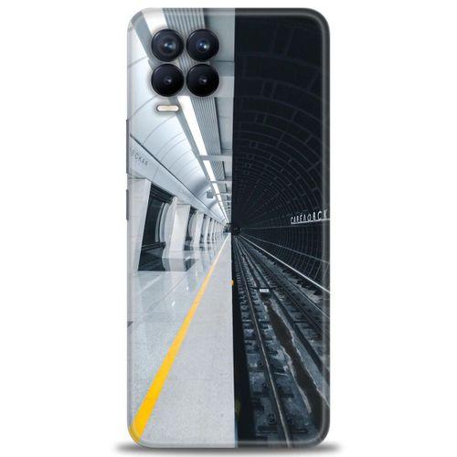 Realme 8 Kılıf HD Baskılı Kılıf - Metro Station + Tam Ekran Koruyucu