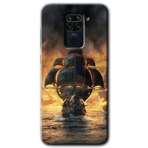 MRCİLETİSİM Xiaomi Redmi Note 9 Kılıf Kapak - Siyah İnci +Hayalet Ekran Yandan Gözükmez