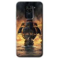 MRCİLETİSİM Xiaomi Redmi Note 9 Kılıf Kapak - Siyah İnci +Hayalet Ekran Yandan Gözükmez