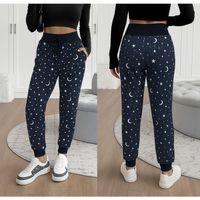 Kadın Yüksek Bel Bağcıklı Desenli Iki Iplik Pantolon