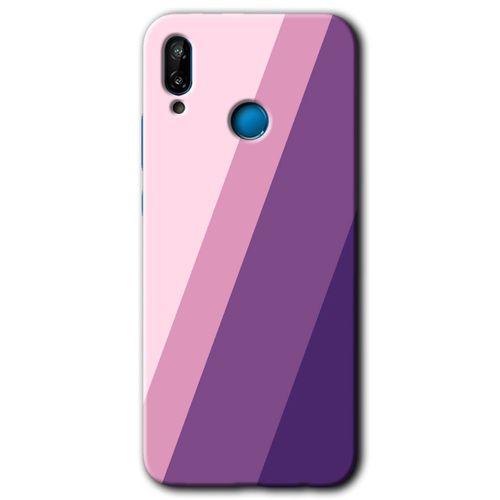 MRCİLETİSİM Huawei P20 Lite Kılıf HD Desen Baskılı Arka Kapak + Temperli Cam - Oblique